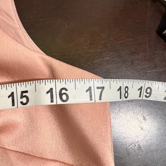 Ann Taylor Bejeweled Blush Pink Satin Shift Dress Wedding Guest Royalty Size 2 - Picture 11 of 16